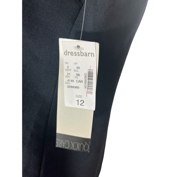 Jones Studio Separates Deep Blue Classic Sleeveless Dress 12 Sheath V-neck NWT - Picture 5 of 11